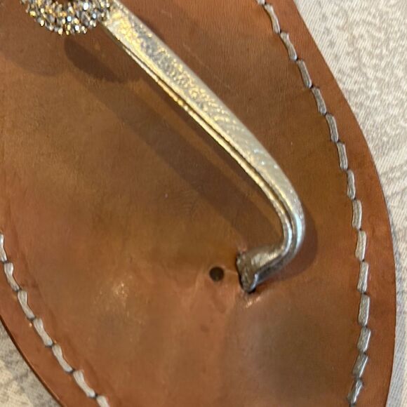 Tuccia Di Capri Silver Rhinestone Strappy Sandals - Size 37 - Picture 4 of 7